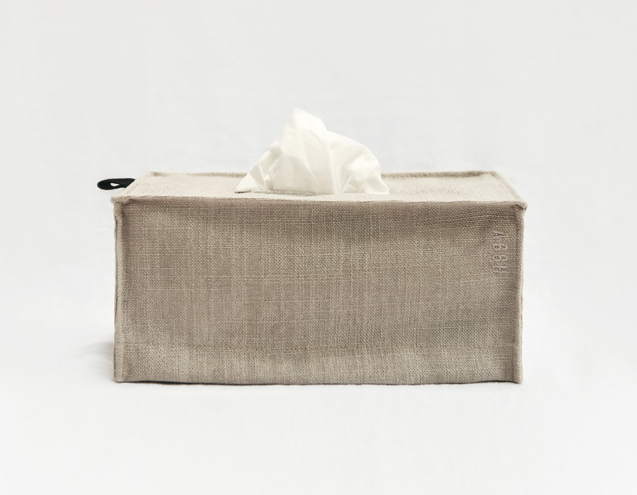 beige minimal tissue box cover